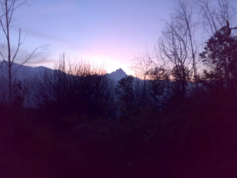 Il tramonto sul Monviso