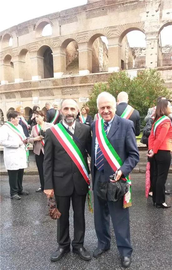 Al Colosseo con sindaco di Verzuolo Panero