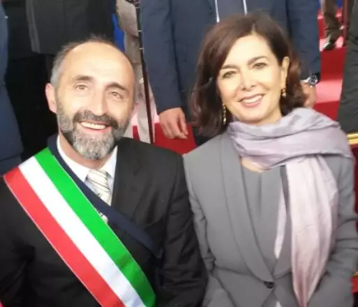 Il sindaco di Rifreddo con la presidente della Camera Laura Boldrini